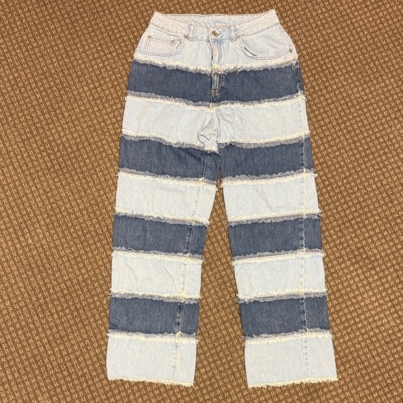Ragged Denim - Two-Tone Y2K style jeans - festival & concert wear